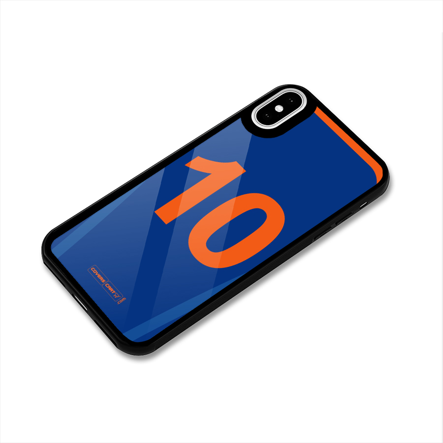 Blue Jersey Glass Back Case for iPhone XS