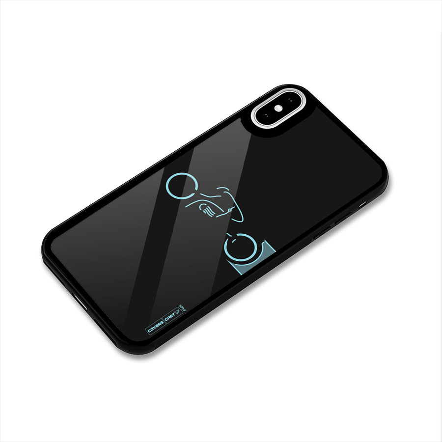 Blue Ride Glass Back Case for iPhone XS