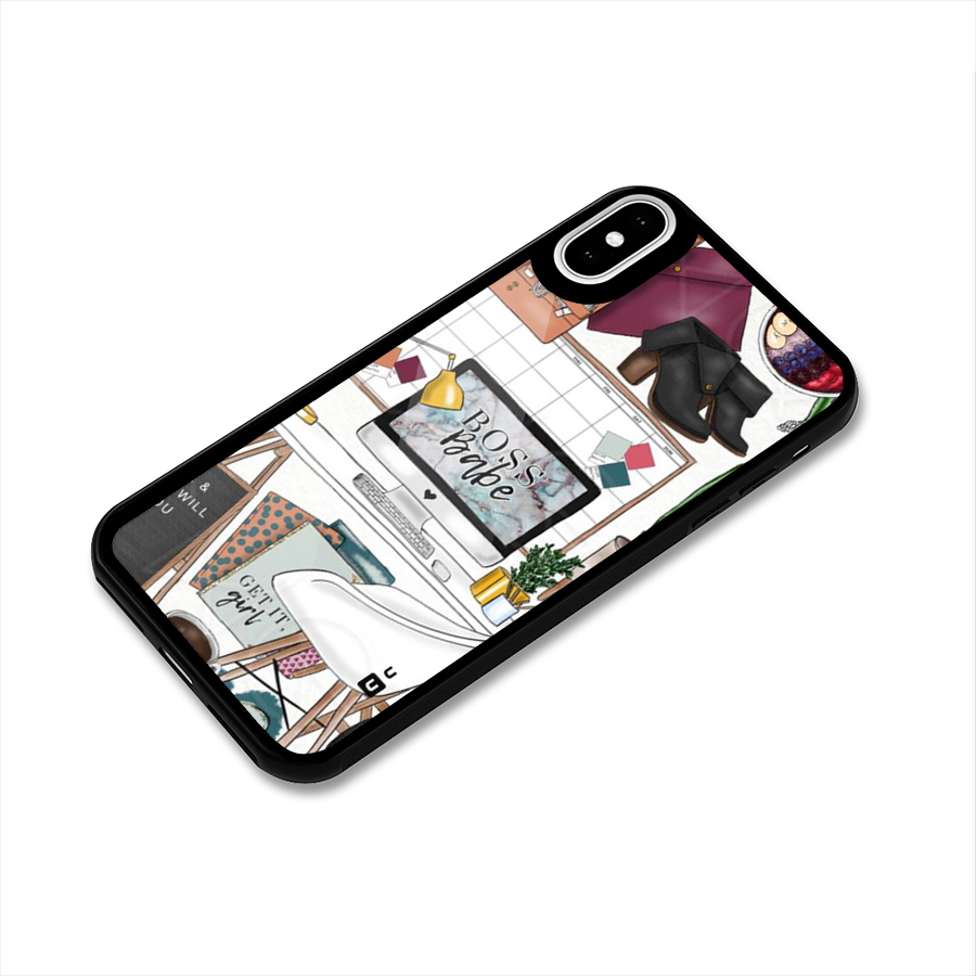 Boss Babe Glass Back Case for iPhone XS
