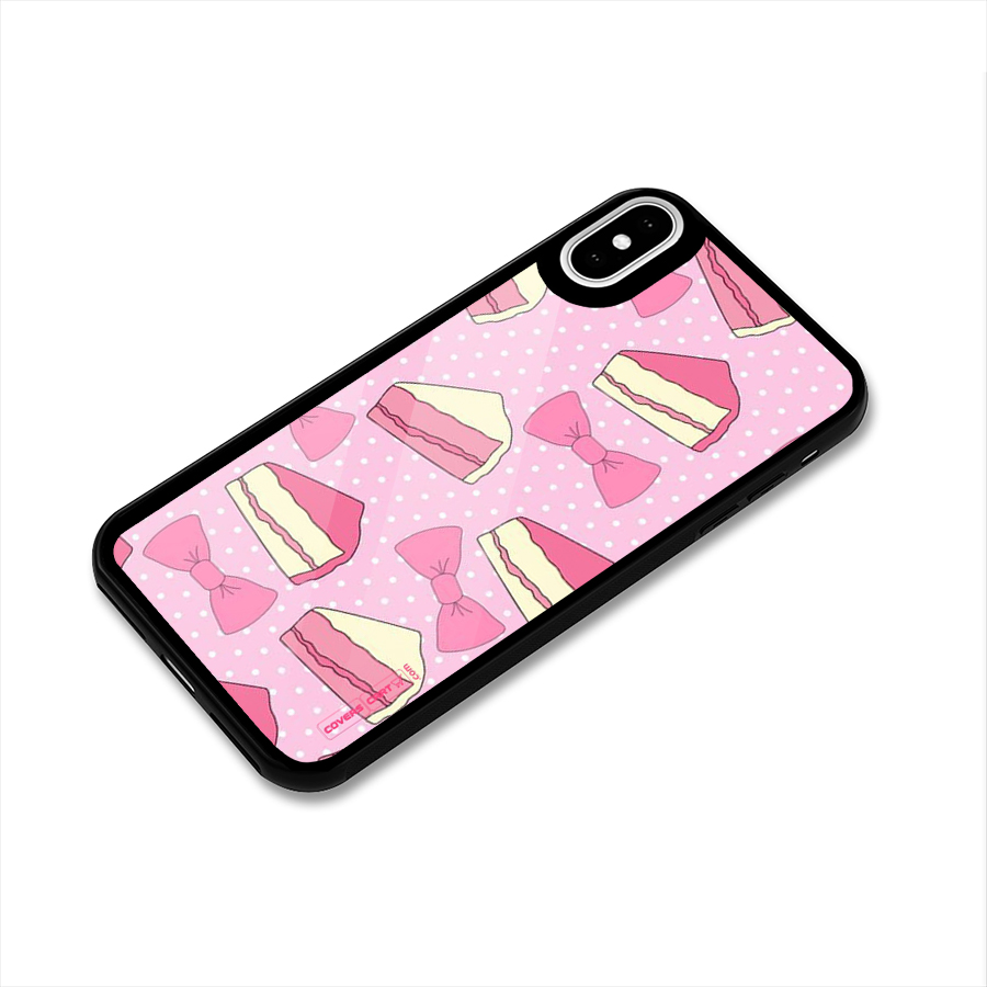 Bow Cake Glass Back Case for iPhone XS