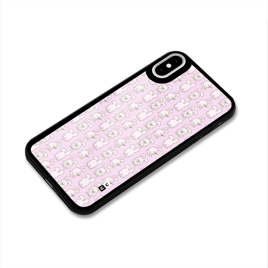 Bunny Cute Glass Back Case for iPhone XS