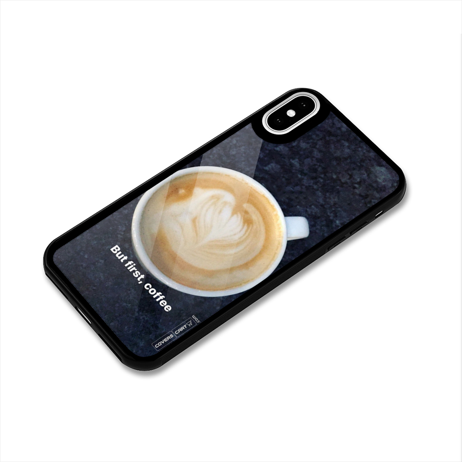 Cappuccino Coffee Glass Back Case for iPhone XS