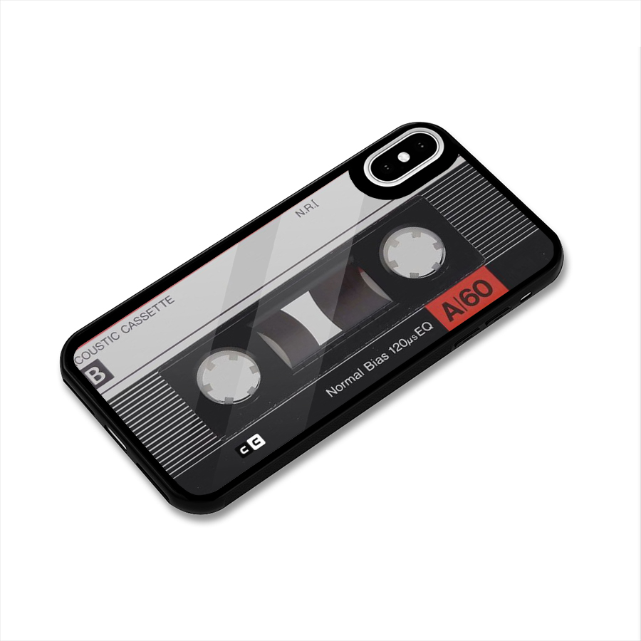 Casette Design Glass Back Case for iPhone XS
