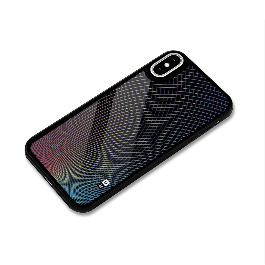 Check Swirls Glass Back Case for iPhone XS