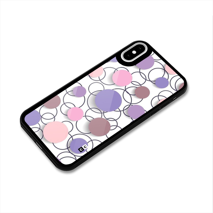 Circles And More Glass Back Case for iPhone XS