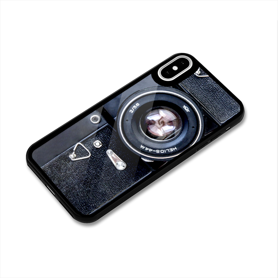 Classic Camera Glass Back Case for iPhone XS
