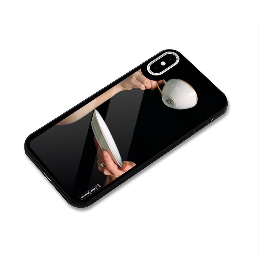 Classic Tea Cup Glass Back Case for iPhone XS