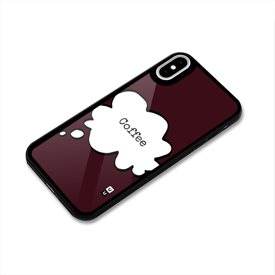 Coffee Bubble Glass Back Case for iPhone XS