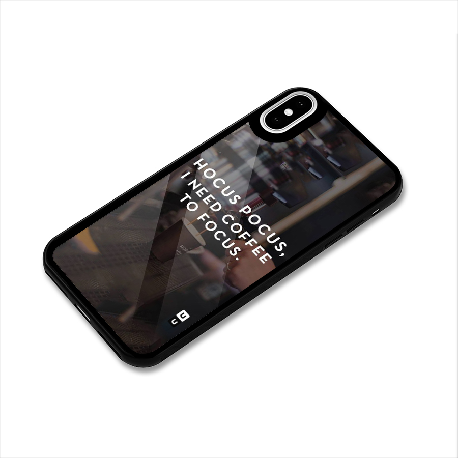 Coffee Focus Glass Back Case for iPhone XS