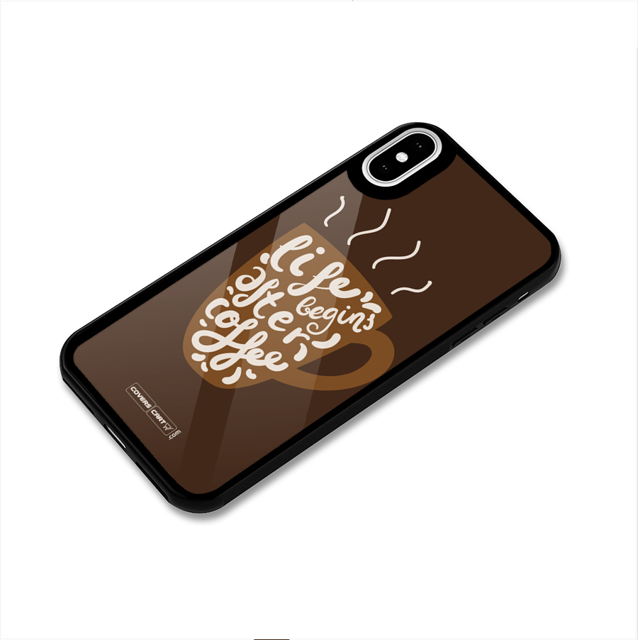 Coffee Mug Glass Back Case for iPhone XS