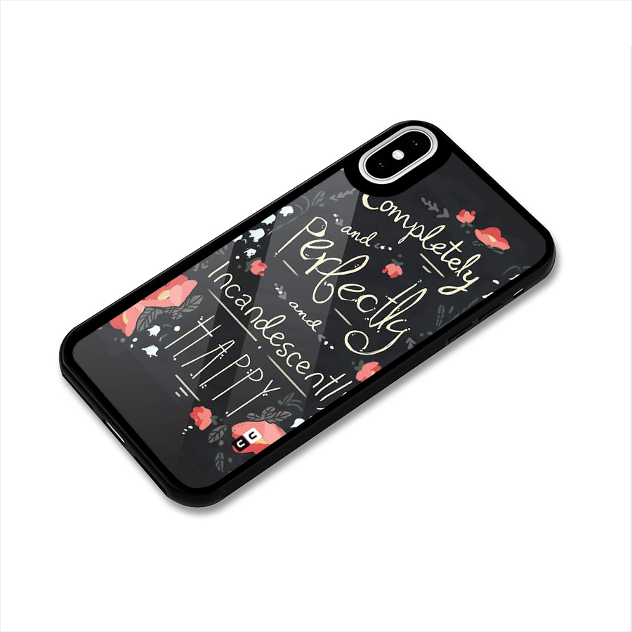 Completely Happy Glass Back Case for iPhone XS
