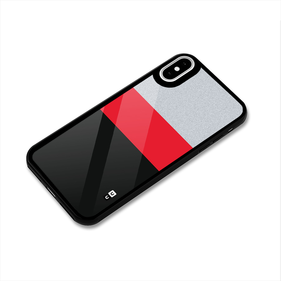 Cool Melange Stripe Glass Back Case for iPhone XS