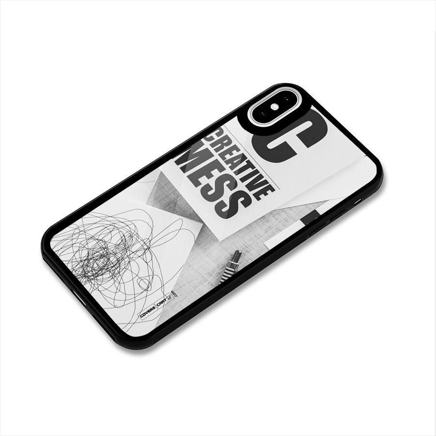 Creative Mess Glass Back Case for iPhone XS