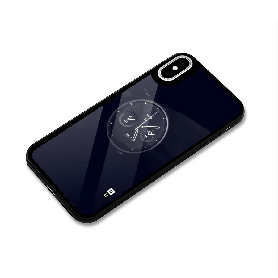 Dark Watch Glass Back Case for iPhone XS