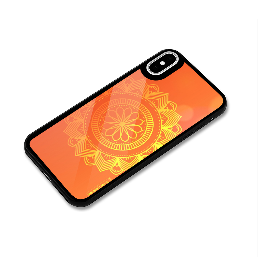 Diwali Rangoli Glass Back Case for iPhone XS