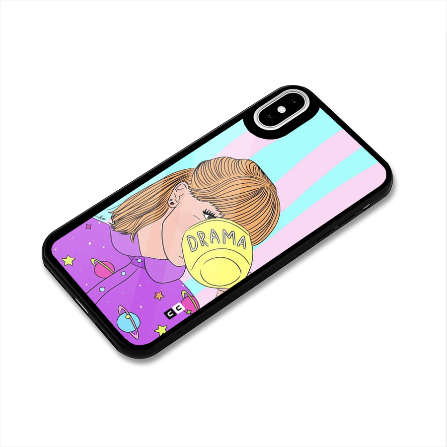 Drama Cup Glass Back Case for iPhone XS