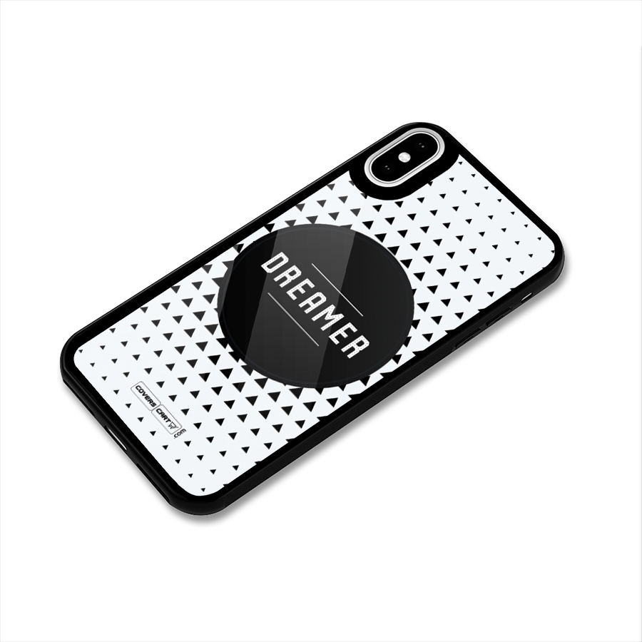 Dreamer Minimalist Glass Back Case for iPhone XS