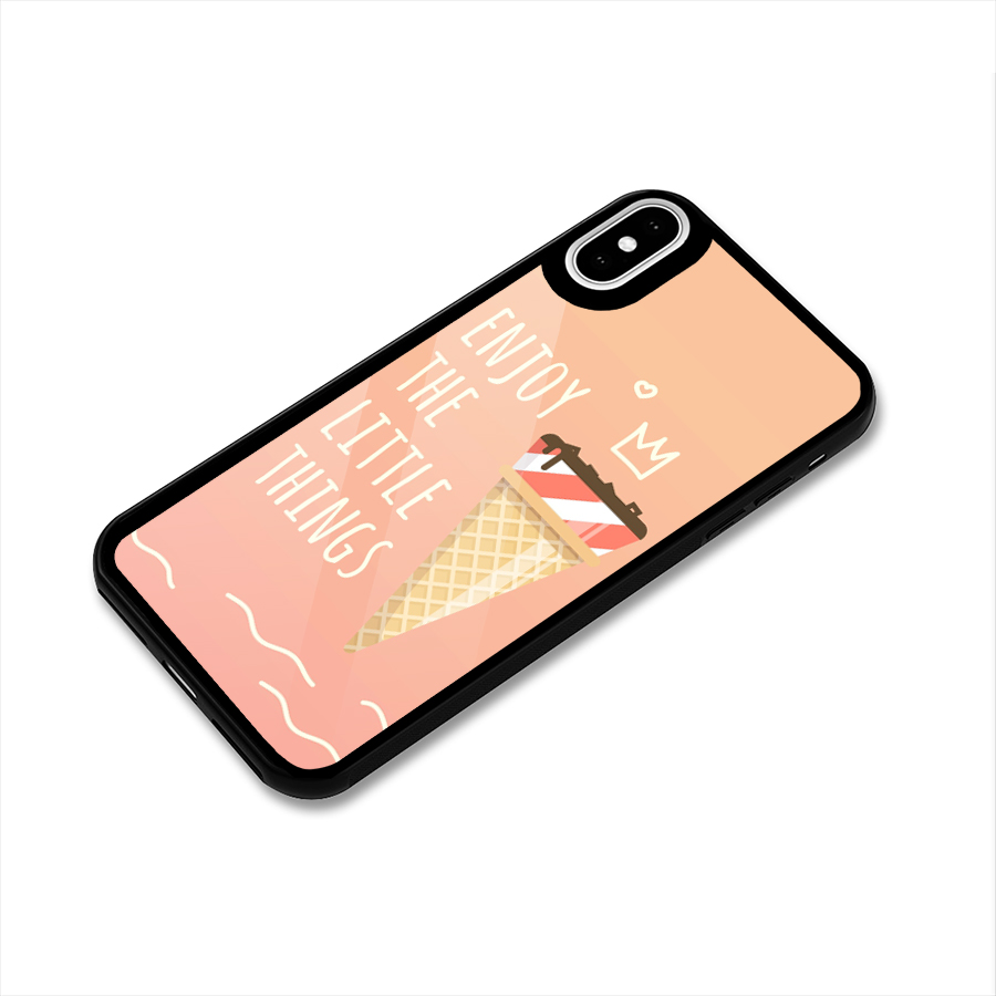 Enjoy the Little Things Glass Back Case for iPhone XS