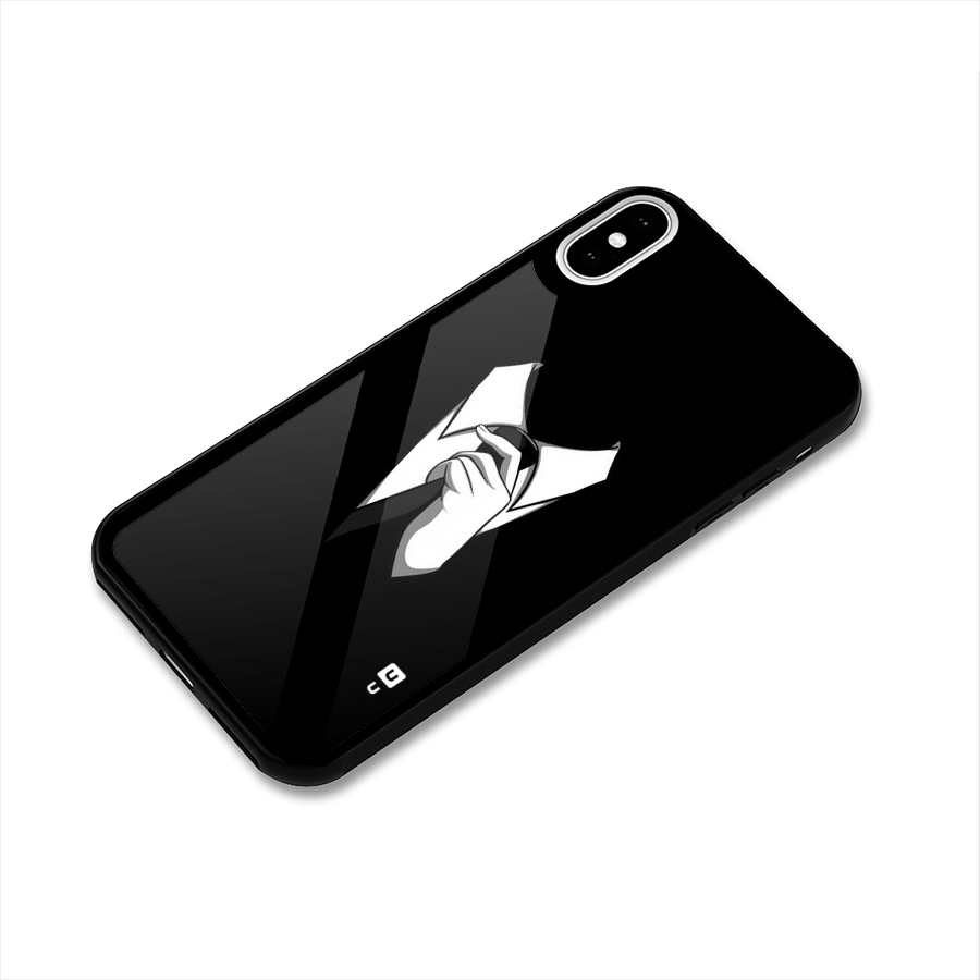 Faceless Gentleman Glass Back Case for iPhone XS