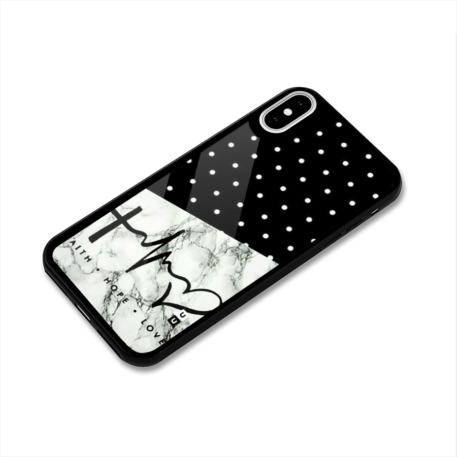 Faith Love Glass Back Case for iPhone XS