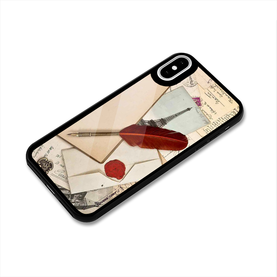 Feather Beauty Glass Back Case for iPhone XS