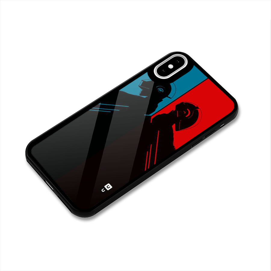 Fight Colours Glass Back Case for iPhone XS