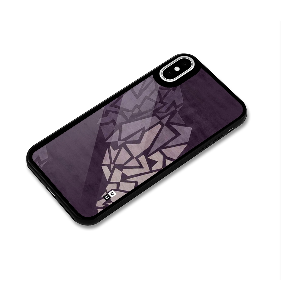 Fine Abstract Glass Back Case for iPhone XS