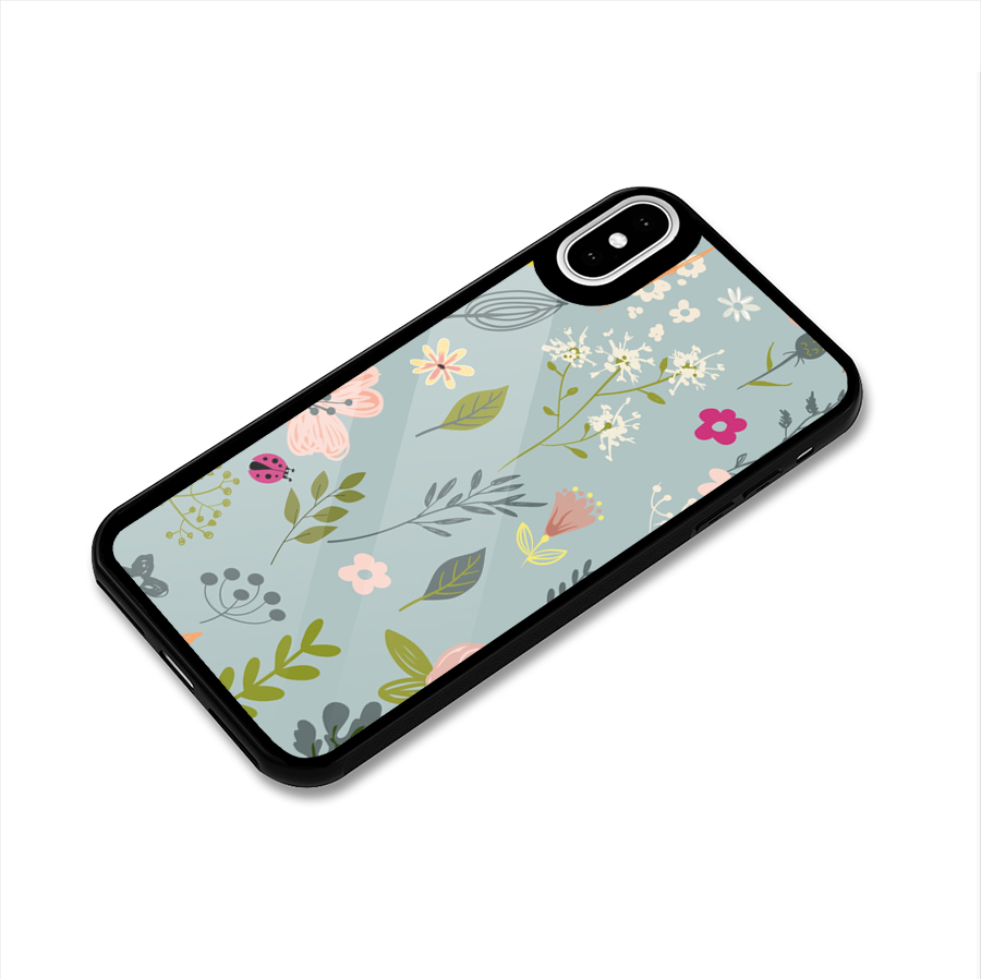 Flawless Flowers Glass Back Case for iPhone XS