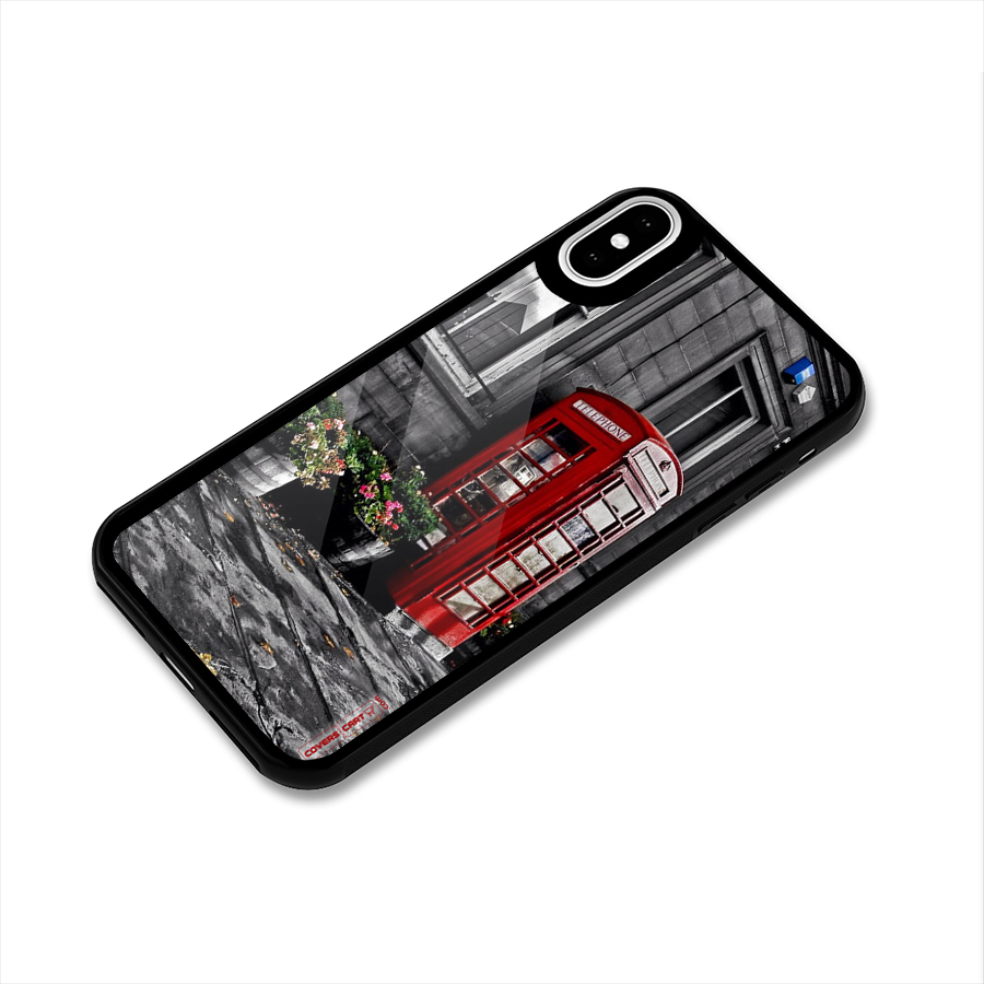 Flower And Booth Glass Back Case for iPhone XS