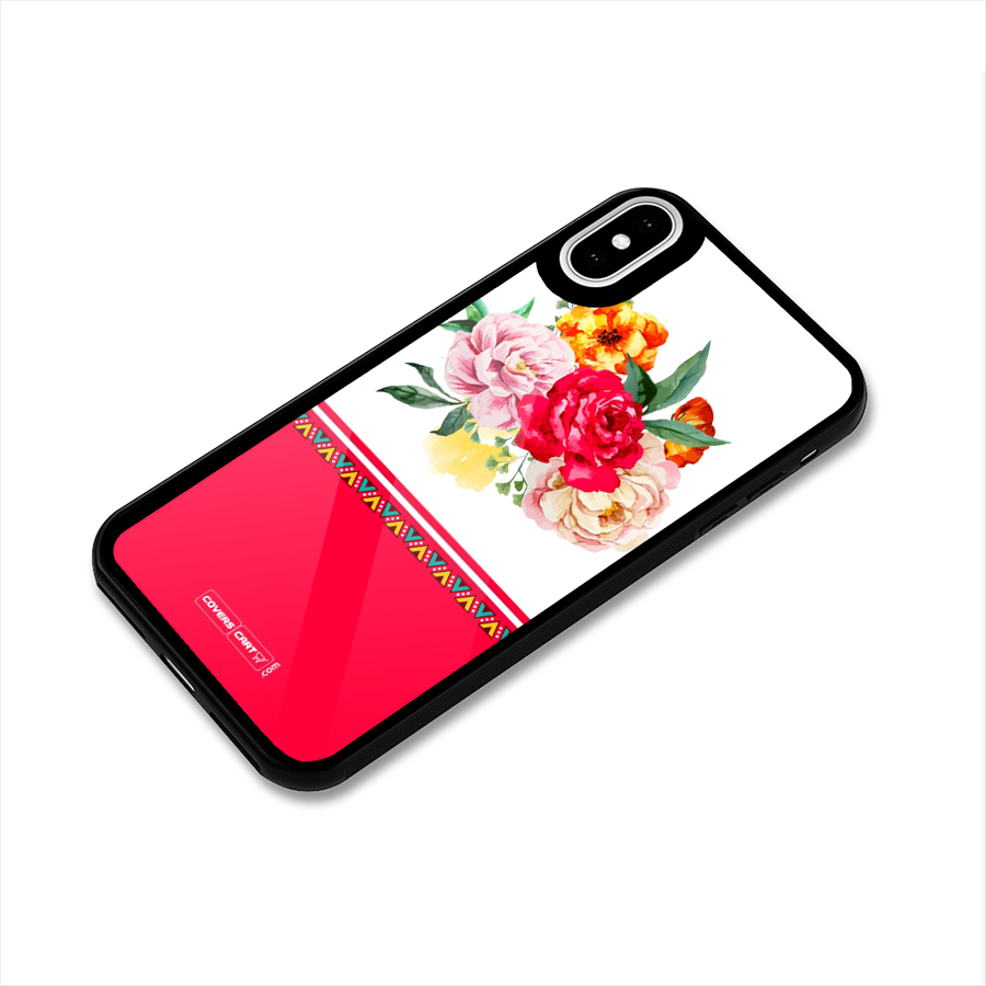 Flower Fusion Glass Back Case for iPhone XS
