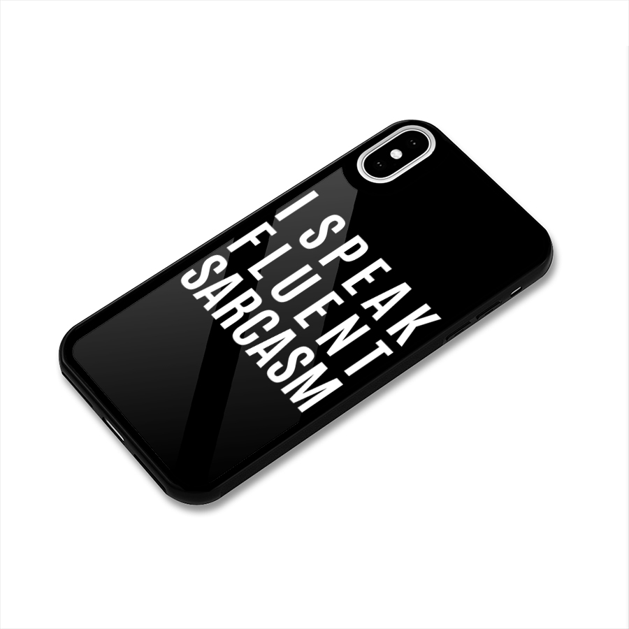 Fluent Sarcasm Glass Back Case for iPhone XS