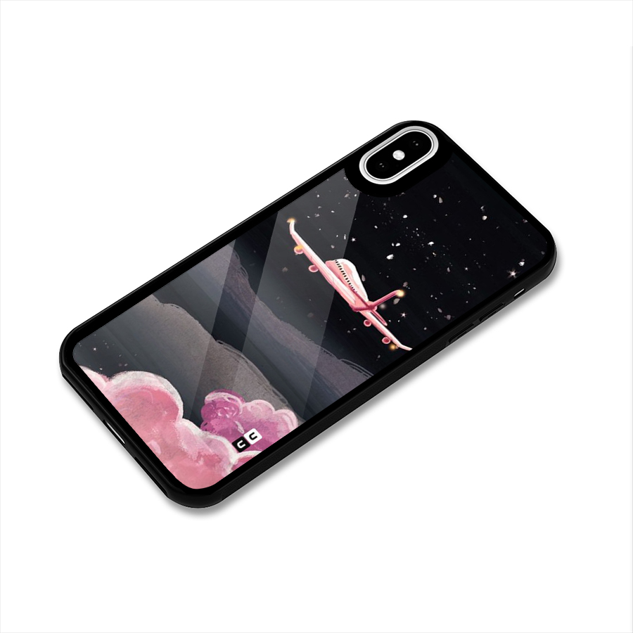 Fly Pink Glass Back Case for iPhone XS