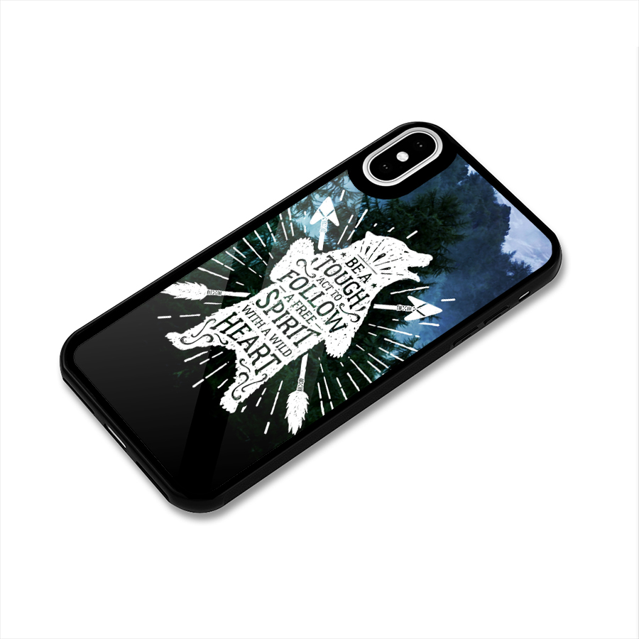 Follow Spirit Heart Glass Back Case for iPhone XS