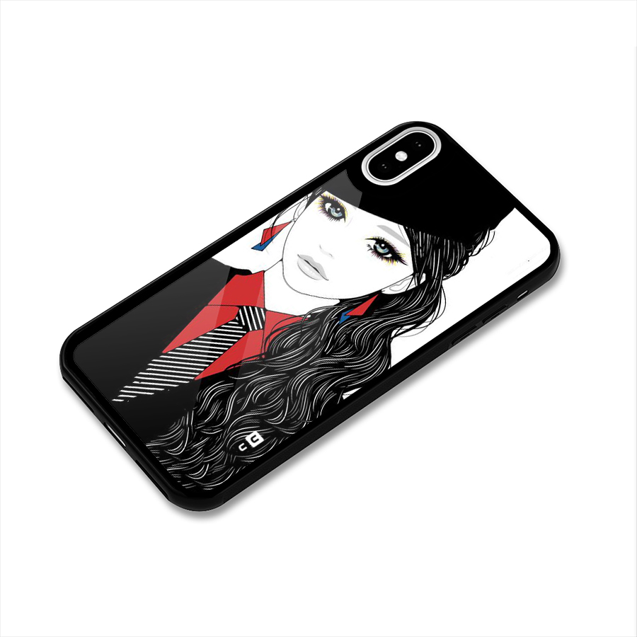 Girl Tie Glass Back Case for iPhone XS
