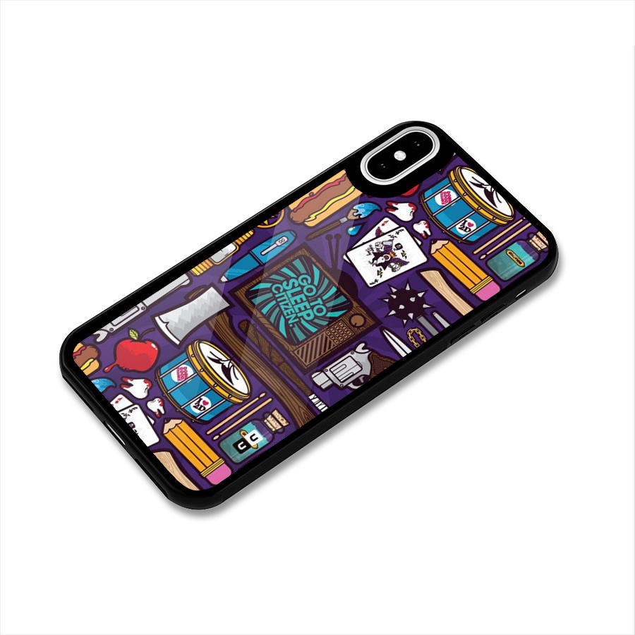 Go To Sleep Glass Back Case for iPhone XS
