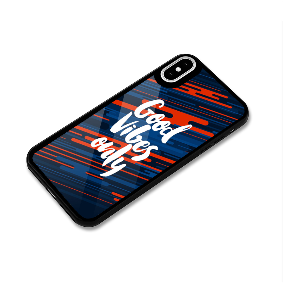 Good Vibes Only Glass Back Case for iPhone XS