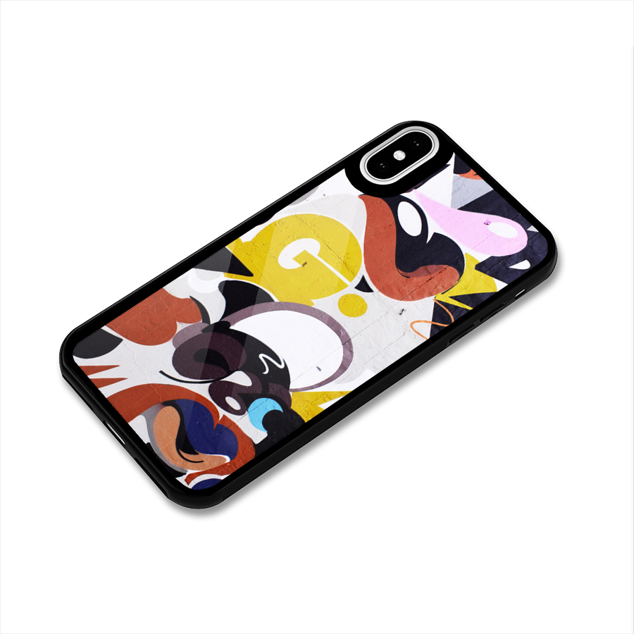 Graffiti Wall Glass Back Case for iPhone XS