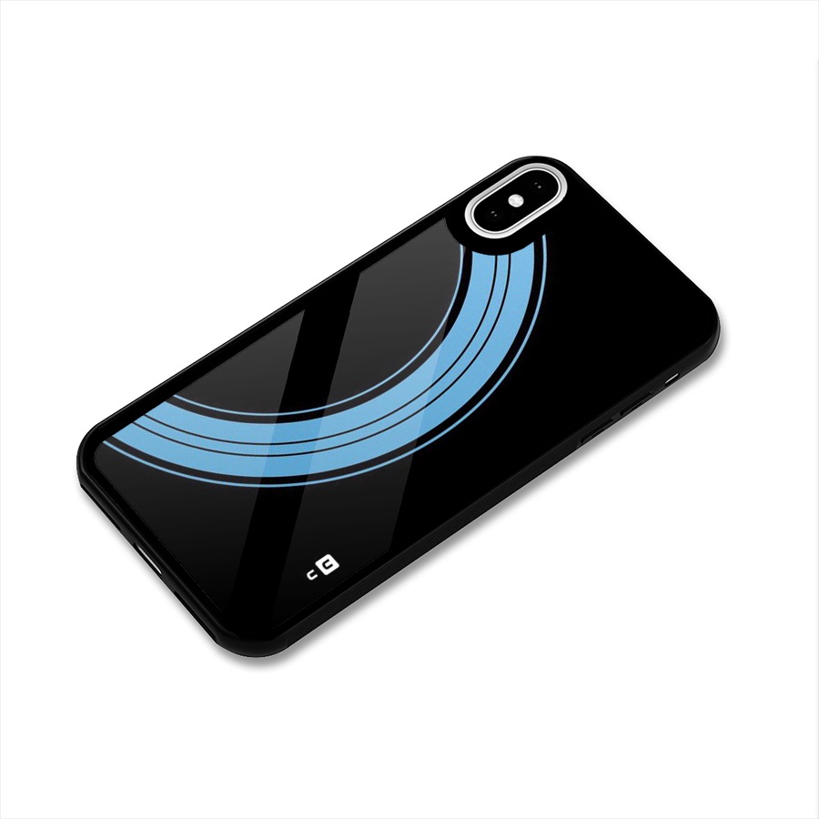 Half Circles Glass Back Case for iPhone XS