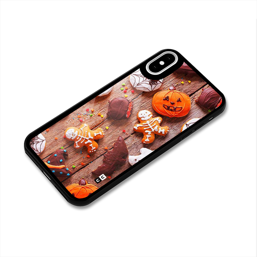 Halloween Chocolates Glass Back Case for iPhone XS