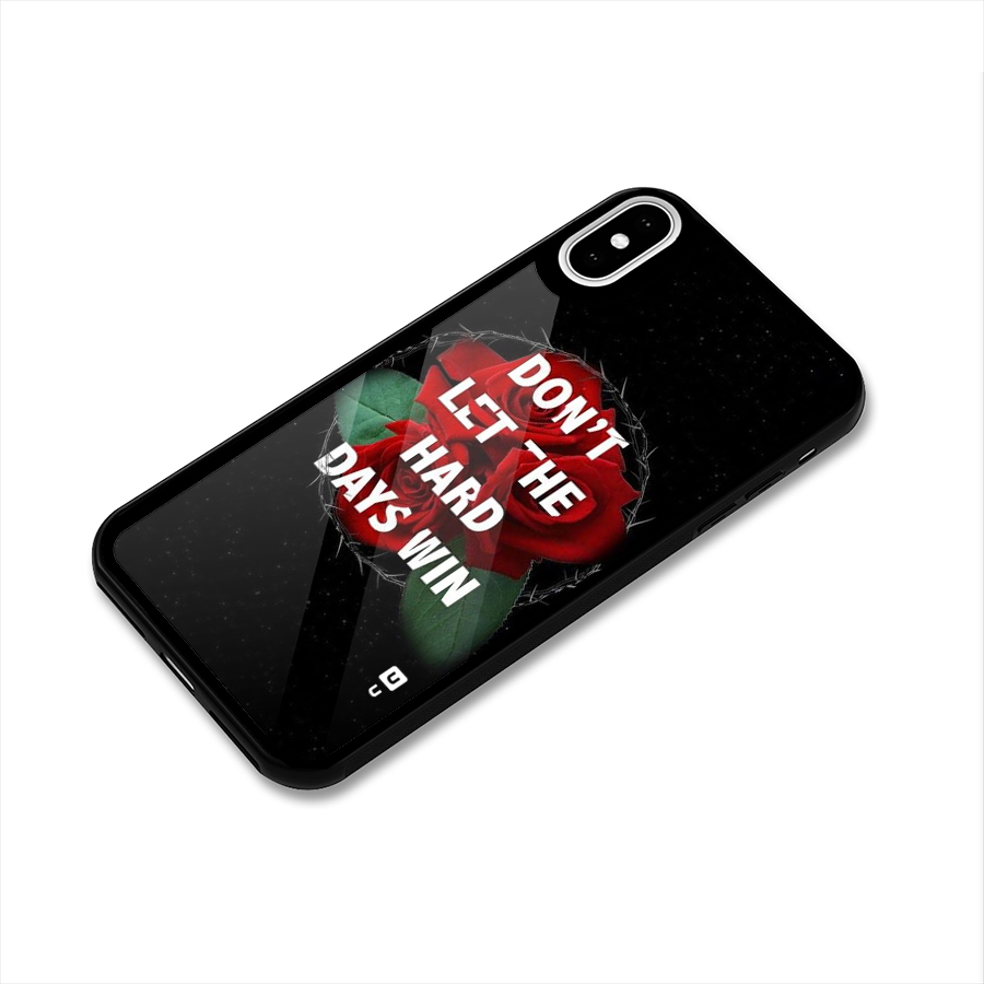 Hard Days No Win Glass Back Case for iPhone XS