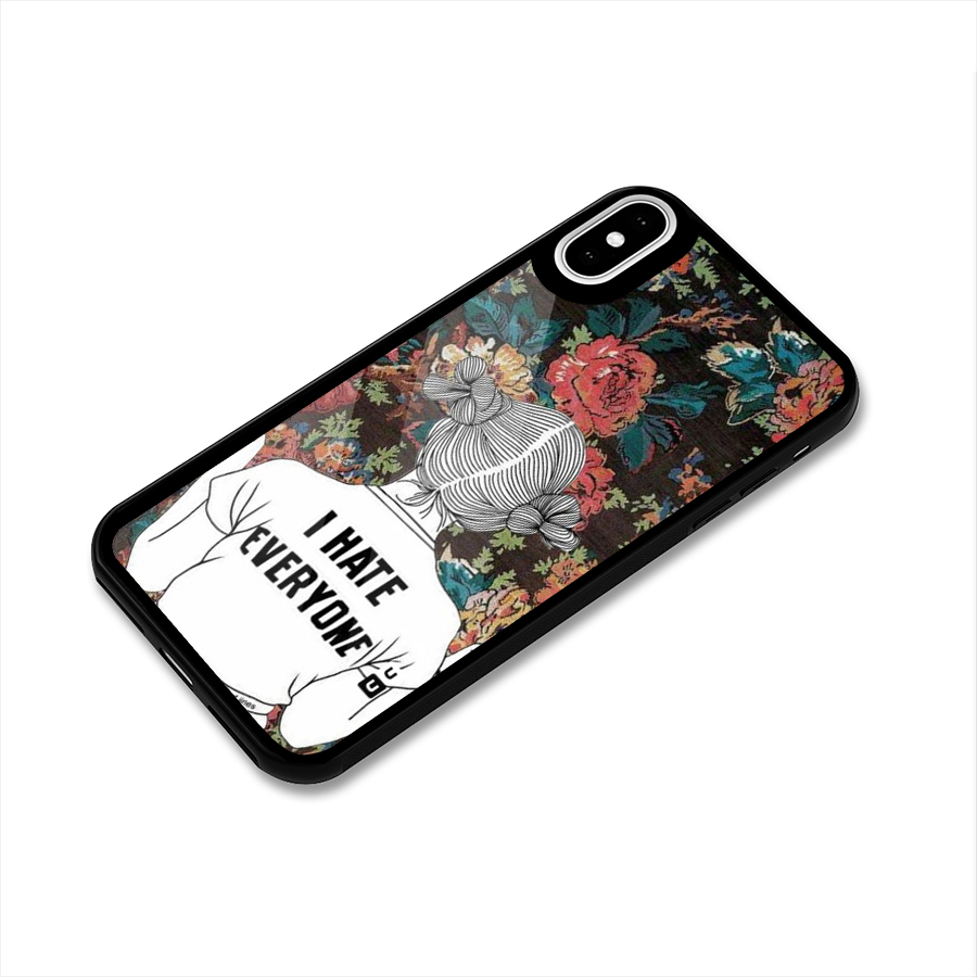 Hate Everyone Glass Back Case for iPhone XS