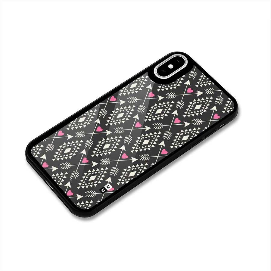 Hit Arrow Love Glass Back Case for iPhone XS