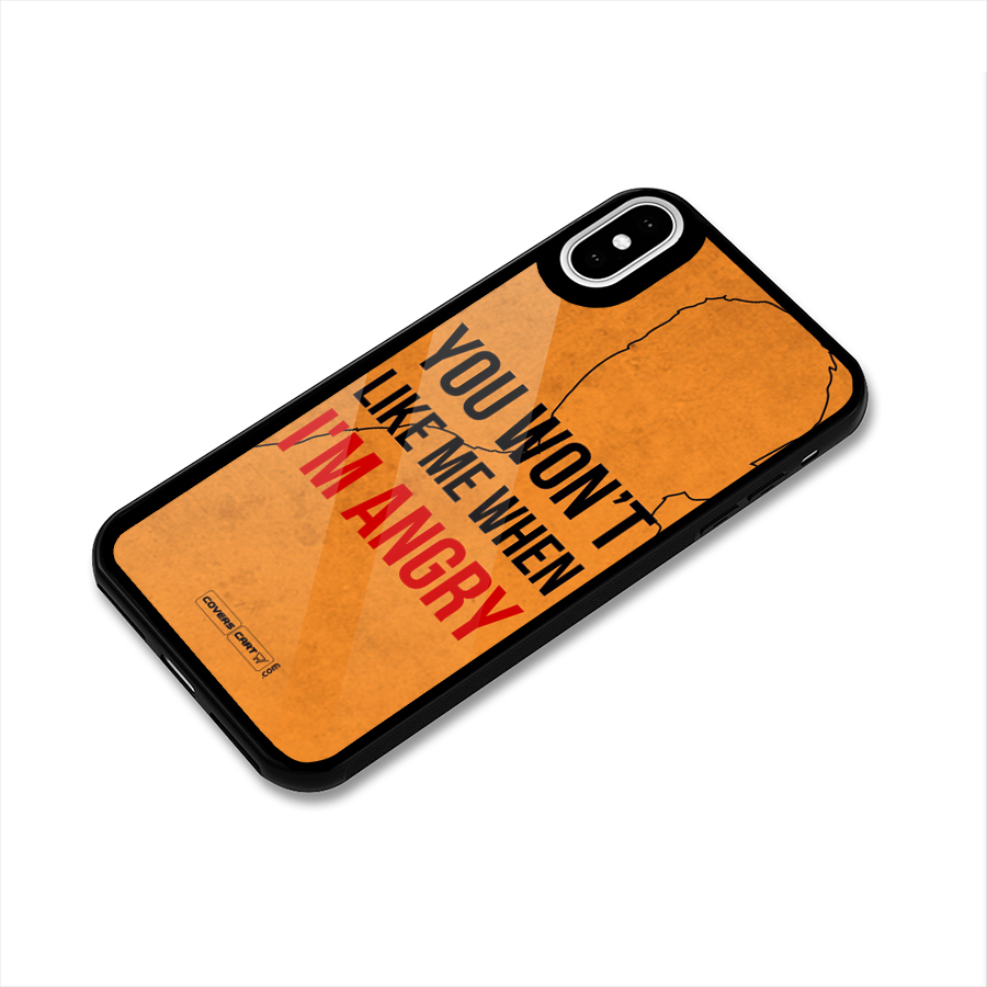I m Angry Glass Back Case for iPhone XS