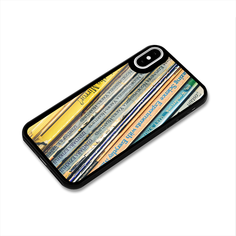 In Love with Books Glass Back Case for iPhone XS