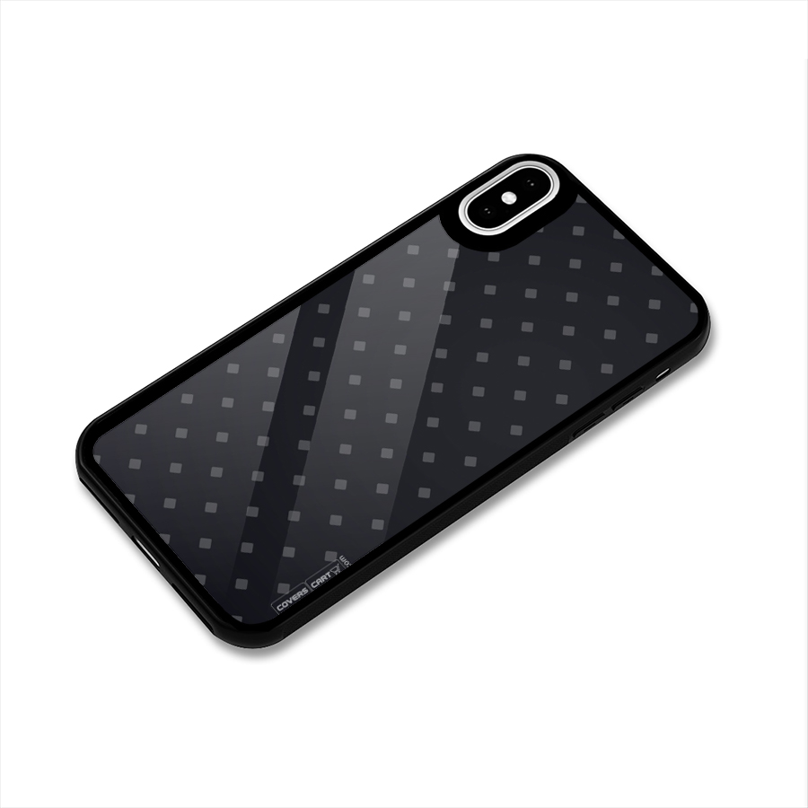 Lavish Diamond Pattern Glass Back Case for iPhone XS