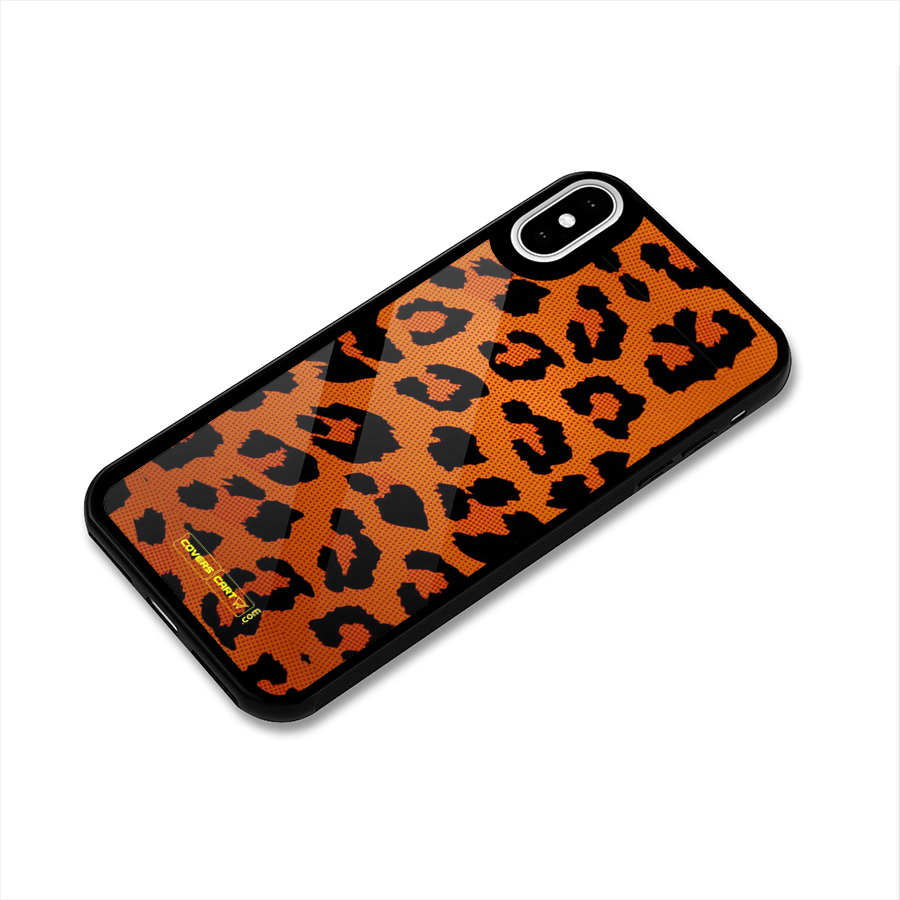Leopard Glass Back Case for iPhone XS
