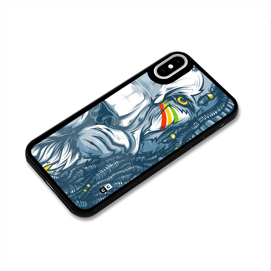 Lionic Face Glass Back Case for iPhone XS