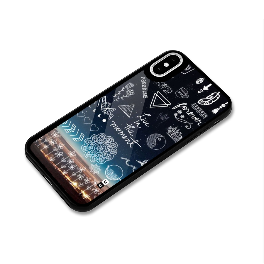 Live In The Moment Glass Back Case for iPhone XS