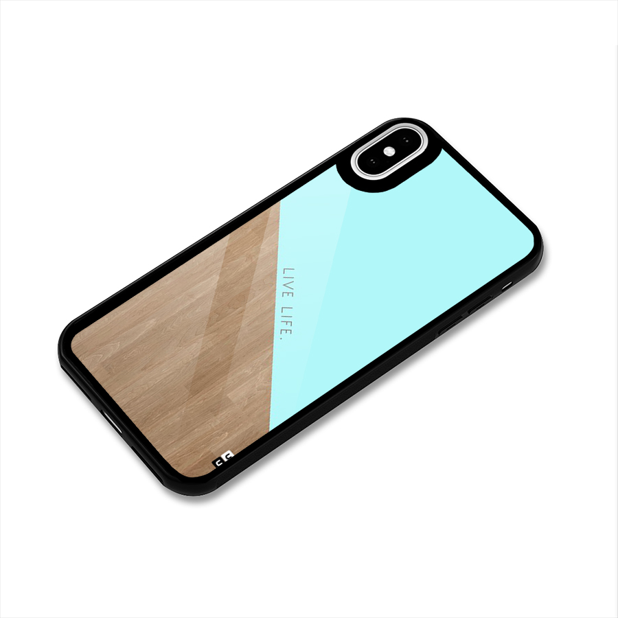 Live Life Glass Back Case for iPhone XS