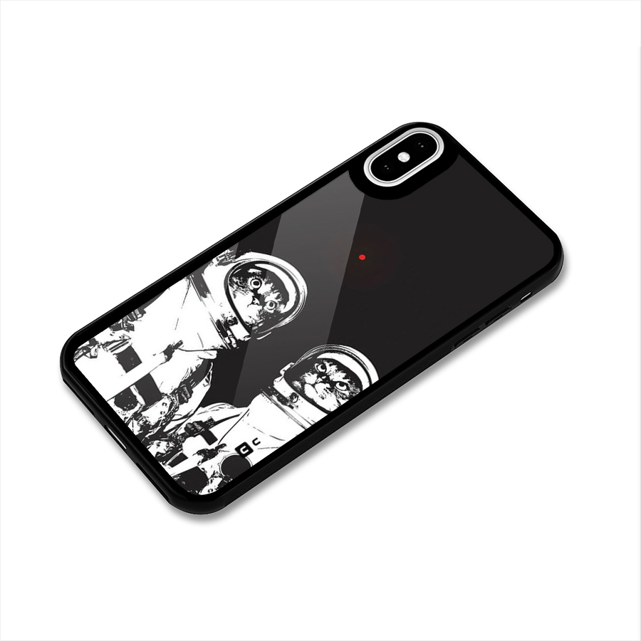 Meow Moon Glass Back Case for iPhone XS
